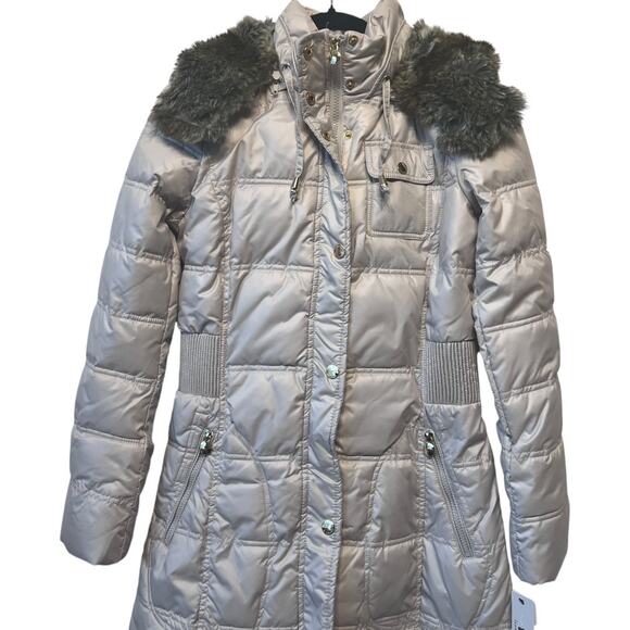 Laundry By Design Faux Fur Hooded Puffer Parka Jacket Size S - Picture 3 of 14